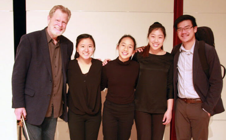 Photo of Paul Yarbrough, the Aveline Piano Trio and Eric Chin